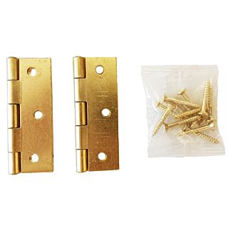 76mm Light Butt Hinges (Pair) Electro Brassed IFH076EB/BP