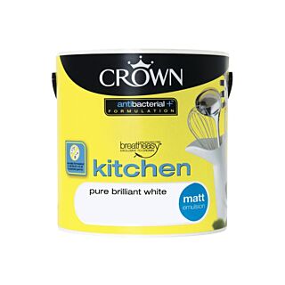 Crown Antibac Breatheasy Kitchen Matt Pure Brilliant White 2.5L