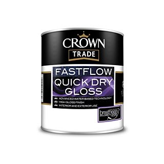 Crown Trade Fastflow Quick Dry Gloss White 2.5L