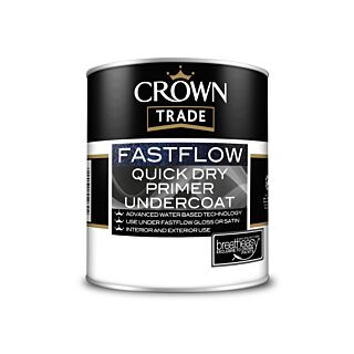 Crown Trade Fastflow Quick Dry Primer/Undercoat Charcoal Grey 1L