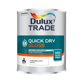 Dulux Trade Quick Dry Gloss Pure Brilliant White 1L 5220069