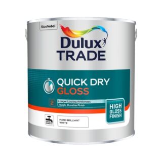 Dulux Trade Quick Dry Gloss Pure Brilliant White 2.5L 5220092