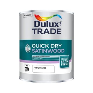 Dulux Trade Quick Dry Satinwood Medium Base 1L 5220128