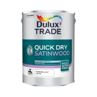 Dulux Trade Quick Dry Satinwood Pure Brilliant White 2.5L 5220148