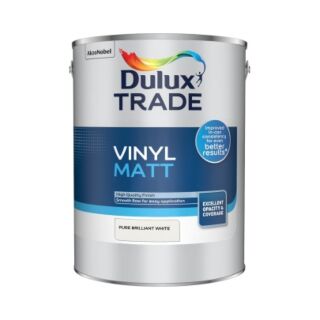 Dulux Trade Vinyl Matt Pure Brilliant White 5L 5149183