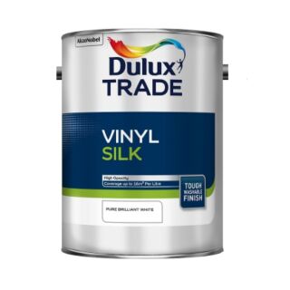Dulux Trade Vinyl Silk Pure Brilliant White 5L 5082982