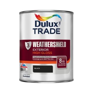 Dulux Trade Weathershield Exterior Gloss Black 1L 5180253