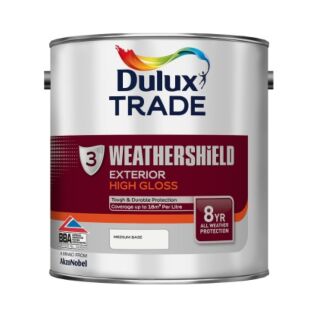 Dulux Trade Weathershield Exterior Gloss Medium Base 2.5L 5180417