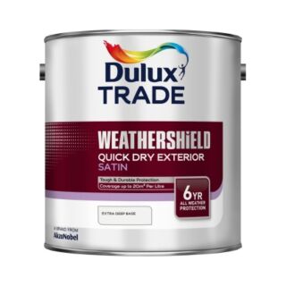 Dulux Trade Weathershield Quick Dry Exterior Satin Extra Deep Base 2.5L 5082202