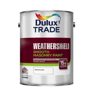 Dulux Trade Weathershield Smooth Masonry Medium Base 5L 5082953