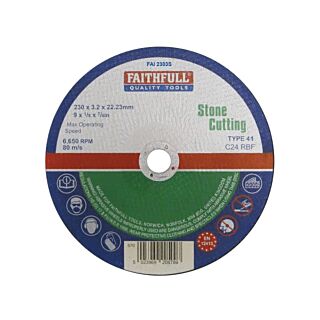 Faithfull Cutting Disc 9 Flat Centre Stone FAI2303S