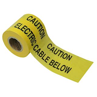 Faithfull Tape Warning 'Caution Electric Cable Below' 150mmx365m FAITAPEUELE