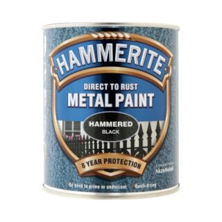 Hammerite Hammered Paint Black 750ml 5092955