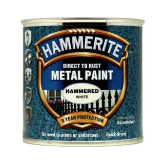 Hammerite Hammered Paint White 250ml 5084836