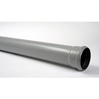 Hunter 110mm x 3m Soil Socketed Pipe Grey GS508