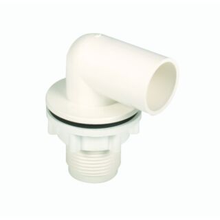 Hunter 22mm Overflow 90 Degree Tank Connector White WO226