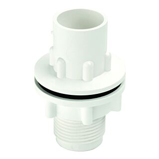 Hunter 22mm Overflow Straight Tank Connector White WO225
