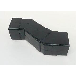 Hunter 65mm Adjustable Offset Squareflo Downpipe Black BR399