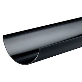 Hunter Half Round Gutter 112mm x 2m Black BR511
