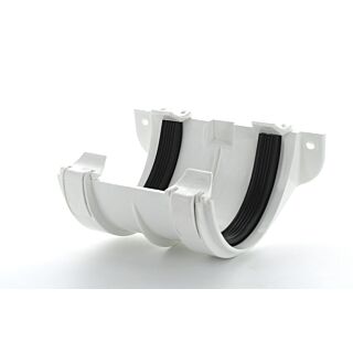 Hunter Half Round Gutter Joint Bracket 112mm White WR008