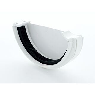 Hunter Half Round Stopend External 112mm White WR013