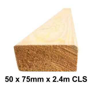 50mm x 75mm x 2.4m CLS Studwork Timber (finished size 38 x 63mm)