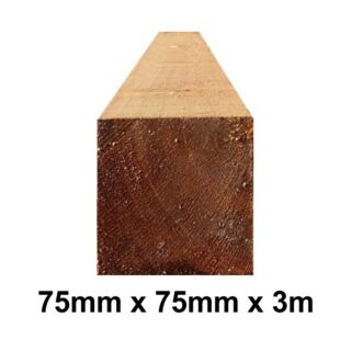75mm x 75mm x 3.0m Fence Post Treated Brown UC4 (3 x 3 x 10')  