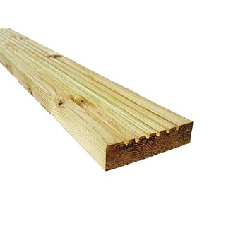 38mm x 125mm Redwood Dual Profile Timber Decking Tanalised HC4 (32 x 120mm Finished Size)