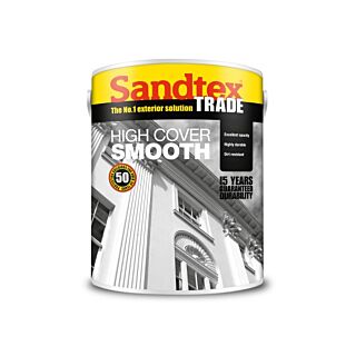 Sandtex High Cover Smooth Masonry Paint Brilliant White 5L
