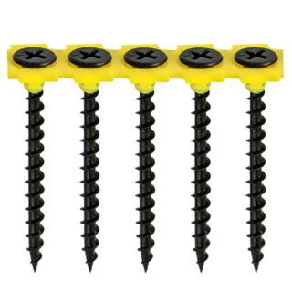 TIMco 3.5 x 32mm Collated Drywall Timber Stud Plasterboard Screws Black Phosplate Coarse Thread Box of 1000 00032COLDYS