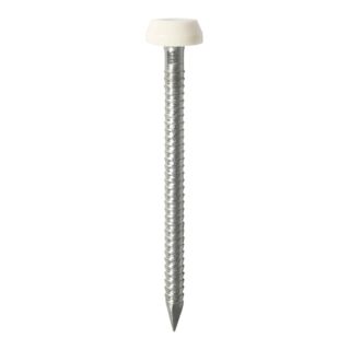 TIMco 30mm Polymer Header Pins A4 Stainless Steel White Pack of 250 PP30W