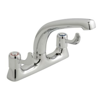 Vado Astra 2 Hole Sink Mixer with Swivel Spout Lever Heads Chrome AX-AST-353-CP
